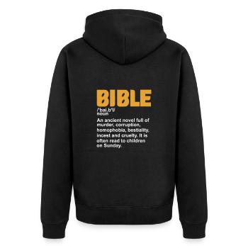 Bible Bible Versets chrétiens Don de Jésus - Veste à capuche bio Premium Unisexe - noir - Dos - Nico (187cm)