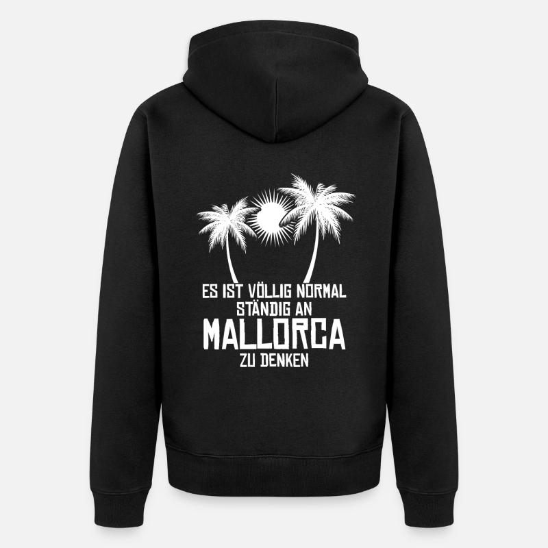 Mallorca Palma - Unisex Premium Bio Zip Hoodie - Schwarz