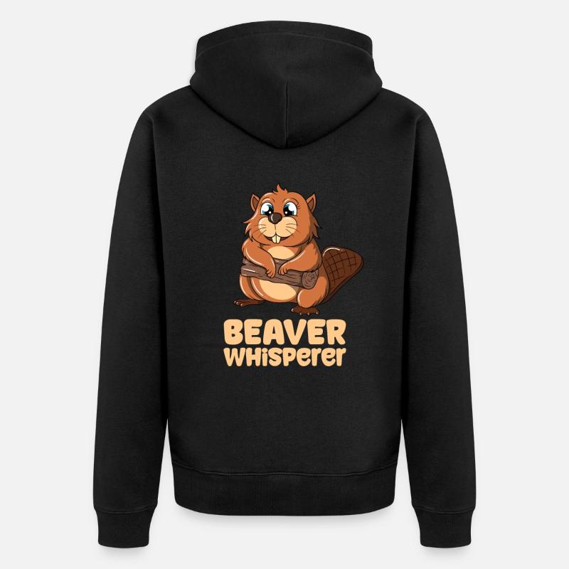 Beaver Whisperer - Veste à capuche bio Premium Unisexe - noir