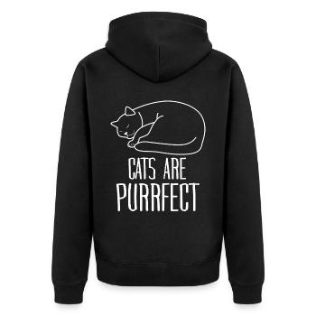 Chat endormi - Veste à capuche bio Premium Unisexe - noir - Dos - Nico (187cm)