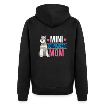 Schnauzer miniature Maman Fille Schnauzers Chien - Veste à capuche bio Premium Unisexe - noir - Dos - Nico (187cm)