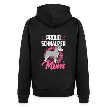 Proud Schnauzer Mama Chien de compagnie Schnauzers - Veste à capuche bio Premium Unisexe - noir - Dos - Nico (187cm)