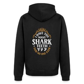 Personne n’a jamais dit trop de dents de requin - Veste à capuche bio Premium Unisexe - noir - Dos - Nico (187cm)