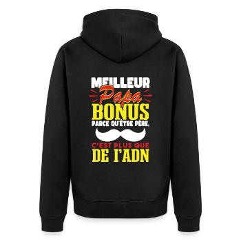 Meilleur Papa Bonus - Veste à capuche bio Premium Unisexe - noir - Dos - Nico (187cm)