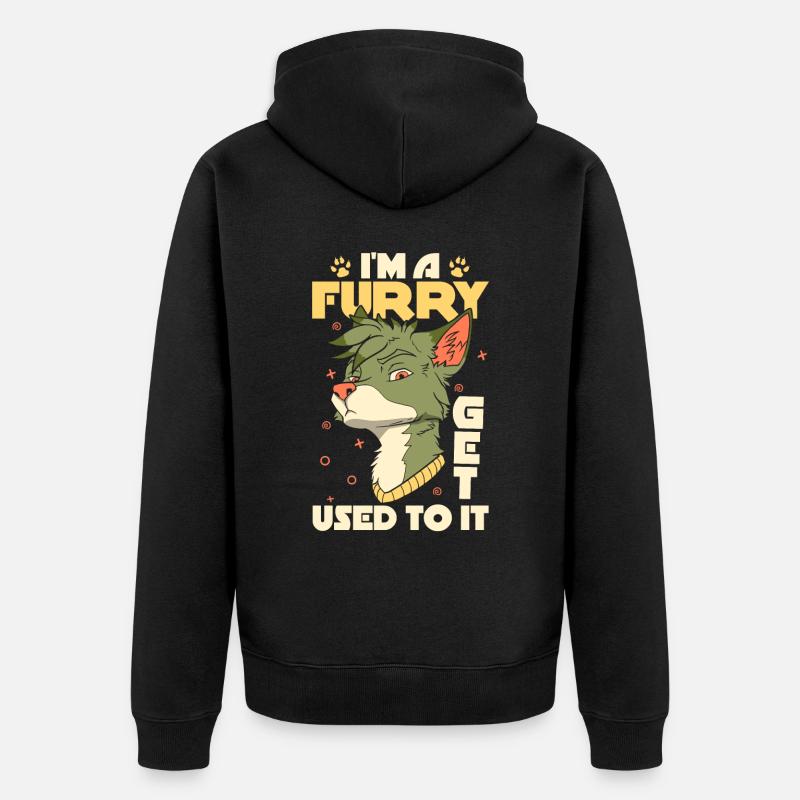 Furry Fandom Fursuits Cool - Veste à capuche bio Premium Unisexe - noir