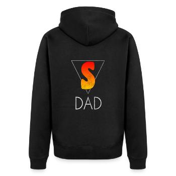 Superpapa - Veste à capuche bio Premium Unisexe - noir - Dos - Nico (187cm)