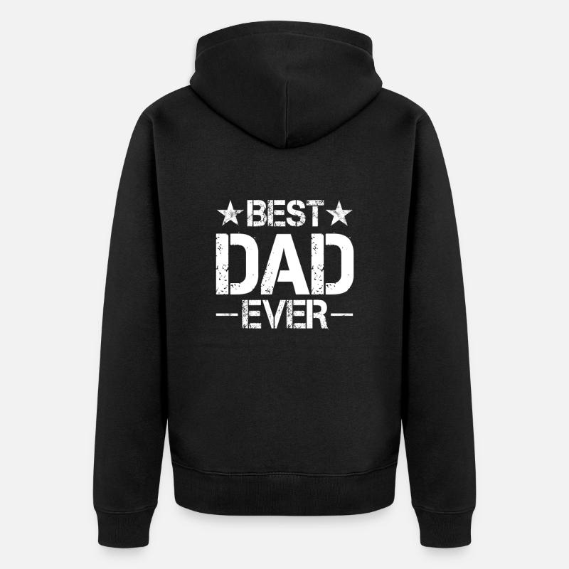 Bester Vater - Unisex Premium Bio Zip Hoodie - Schwarz