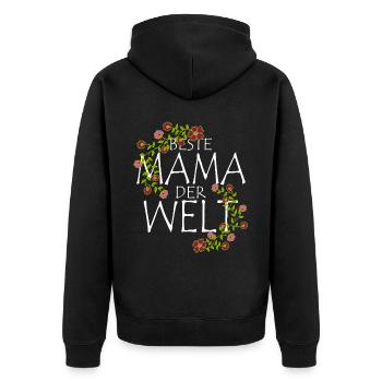 Meilleure maman du monde - Veste à capuche bio Premium Unisexe - noir - Dos - Nico (187cm)