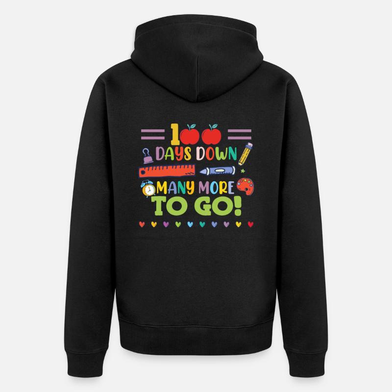 Plus que 100 jours - Veste à capuche bio Premium Unisexe - noir