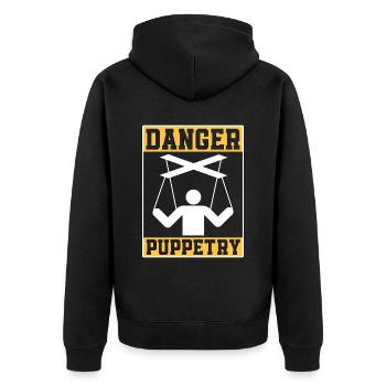Marionnettes Danger Marionnettes Ventriloques Marionnettistes Marionnettiste - Veste à capuche bio Premium Unisexe - noir - Dos - Nico (187cm)