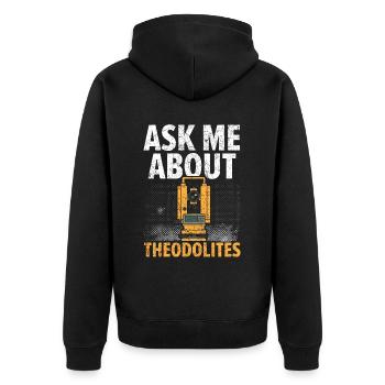 Posez-moi des questions à propos de Theodolites Agricultural Technician - Veste à capuche bio Premium Unisexe - noir - Dos - Nico (187cm)