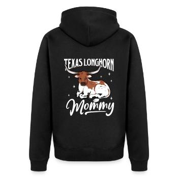 Texas Longhorn Mommy - Texas Longhorn Beef - Veste à capuche bio Premium Unisexe - noir - Dos - Nico (187cm)