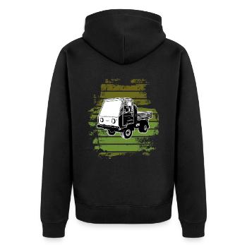 Multicar M25 Multicar New Multricar Trucks - Unisex Premium Organic Zip Hoodie - black - Back - Nico (187cm)
