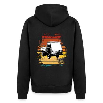 Multicar M25 Multicar New Multricar Trucks - Unisex Premium Organic Zip Hoodie - black - Back - Nico (187cm)