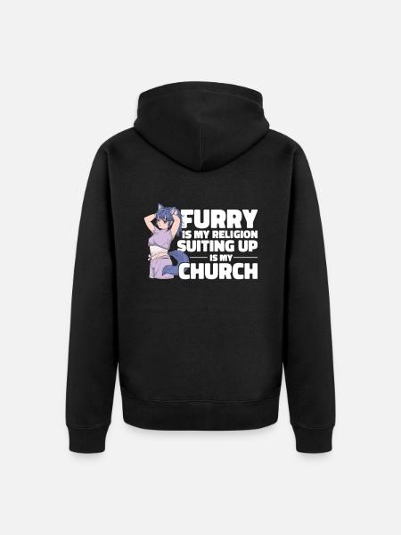 Furry Fandom Fursuits Cool - Veste à capuche bio Premium Unisexe - noir
