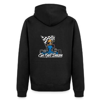 Go Kart Karting Karting Season - Unisex Premium Organic Zip Hoodie - black - Back - Nico (187cm)