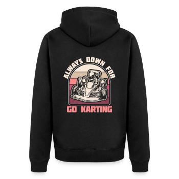 Go Kart Karting Karting Driver Cool - Unisex Premium Organic Zip Hoodie - black - Back - Nico (187cm)