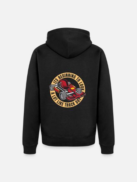 Go karting karting kart driver funny - Unisex Premium Organic Zip Hoodie - black