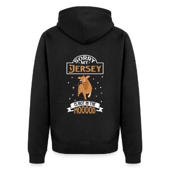 Not in the mood - Jersey - Unisex Premium Organic Zip Hoodie - black - Back - Nico (187cm)