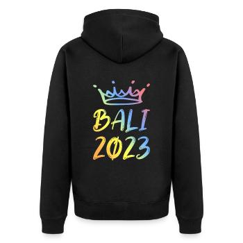 Bali 2023 - Veste à capuche bio Premium Unisexe - noir - Dos - Nico (187cm)