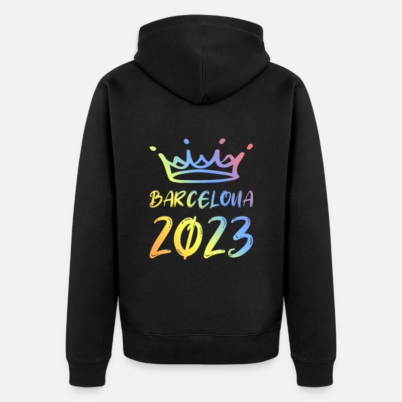 Barcelone 2023 - Veste à capuche bio Premium Unisexe - noir