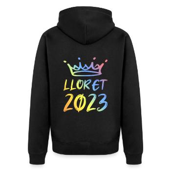 Lloret De Mar 2023 - Veste à capuche bio Premium Unisexe - noir - Dos - Nico (187cm)