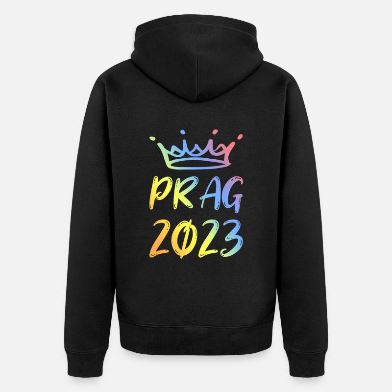 Prague 2023 - Veste à capuche bio Premium Unisexe - noir