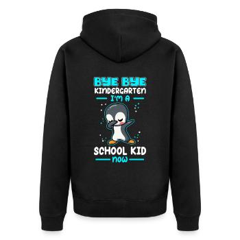 School Enrollment School Back to School School Child Gift - Unisex Premium Organic Zip Hoodie - black - Back - Nico (187cm)