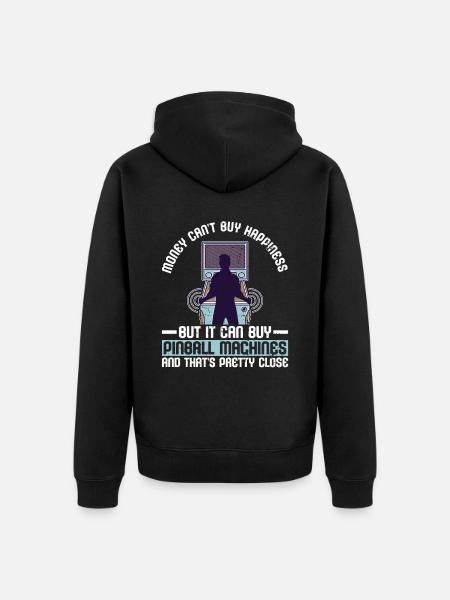 Retro-flipper-spieldesign Für - Unisex Premium Bio Zip Hoodie - Schwarz