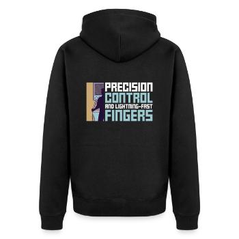 Flipper-design Für Flipper-automaten-spieler - Unisex Premium Organic Zip Hoodie - black - Back - Nico (187cm)
