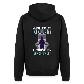 Spiel-flipping-maschinen-design Für - Veste à capuche bio Premium Unisexe - noir - Dos - Nico (187cm)