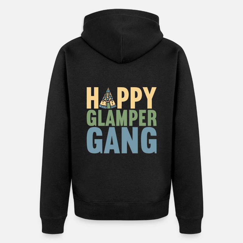 Glamping Glamper - Veste à capuche bio Premium Unisexe - noir