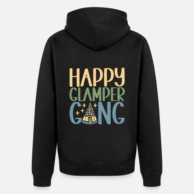 Glamping Glamper - Veste à capuche bio Premium Unisexe - noir