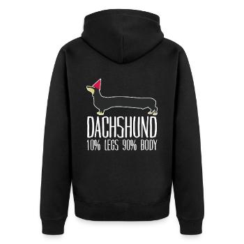 Dachshund Dachshund Club - Veste à capuche bio Premium Unisexe - noir - Dos - Nico (187cm)