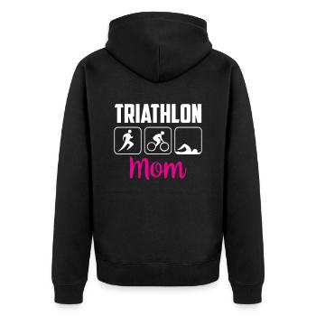 Triathlon Mama Triathlons Triathlète Triathlète - Veste à capuche bio Premium Unisexe - noir - Dos - Nico (187cm)