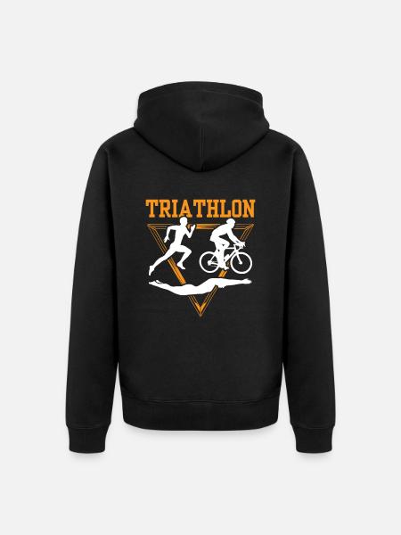 Triathlon Sport Triathlète Triathlète Triathlons - Veste à capuche bio Premium Unisexe - noir