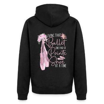 Ballet Danseuse Danse Ballerine - Veste à capuche bio Premium Unisexe - noir - Dos - Nico (187cm)