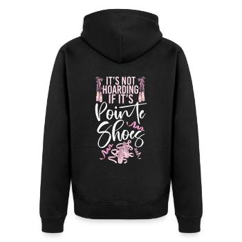 Ballet Dancer Dance Girl Ballerina - Unisex Premium Organic Zip Hoodie - black - Back - Nico (187cm)