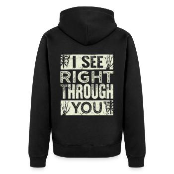 Xray Tech, Xray Technician - Unisex Premium Organic Zip Hoodie - black - Back - Nico (187cm)
