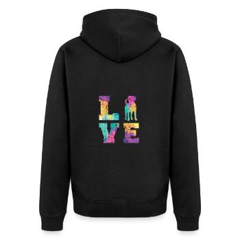 Appenzeller Love - Veste à capuche bio Premium Unisexe - noir - Dos - Nico (187cm)