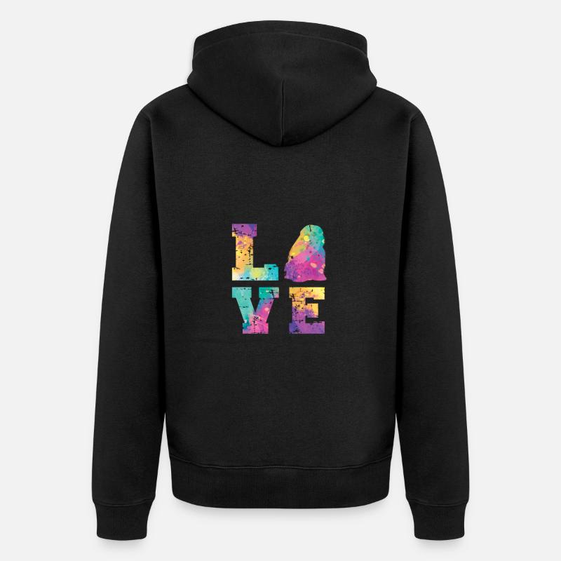 Bobtail Love - Veste à capuche bio Premium Unisexe - noir