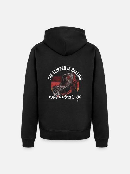 Flipper-arcade-spieldesign Für Flipperspieler - Unisex Premium Organic Zip Hoodie - black