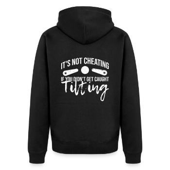 Flipper-design Für Flipperspieler - Unisex Premium Organic Zip Hoodie - black - Back - Nico (187cm)