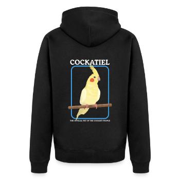 Cockatiel Bird Bird Owner Cadeau - Veste à capuche bio Premium Unisexe - noir - Dos - Nico (187cm)