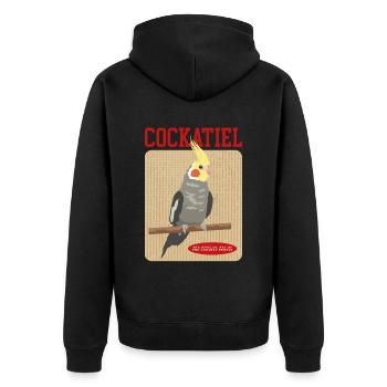 Cockatiels Bird Bird Owner Cadeau - Veste à capuche bio Premium Unisexe - noir - Dos - Nico (187cm)