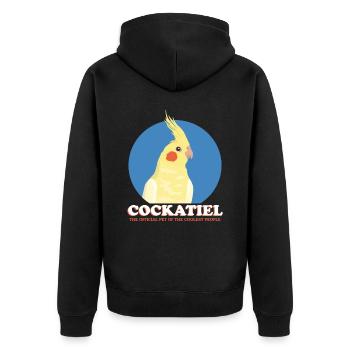 Cockatiels Bird Owner Bird Gift - Veste à capuche bio Premium Unisexe - noir - Dos - Nico (187cm)