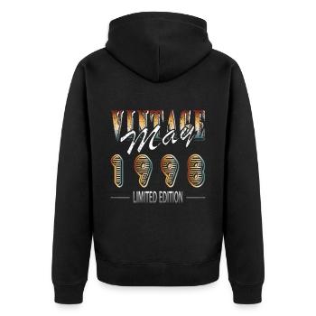 Mai 1998 Année de naissance Mai 1998 Anniversaire - Veste à capuche bio Premium Unisexe - noir - Dos - Nico (187cm)
