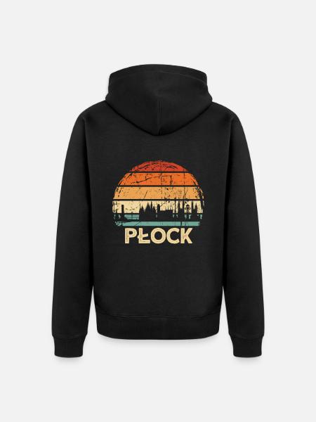 Polen Plock Skyline - Unisex Premium Bio Zip Hoodie - Schwarz