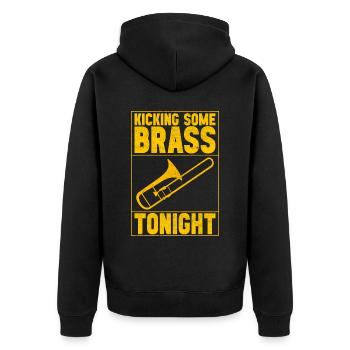 Posaune Trombone - Veste à capuche bio Premium Unisexe - noir - Dos - Nico (187cm)
