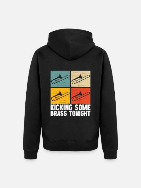 Posaune Trombone - Veste à capuche bio Premium Unisexe - noir